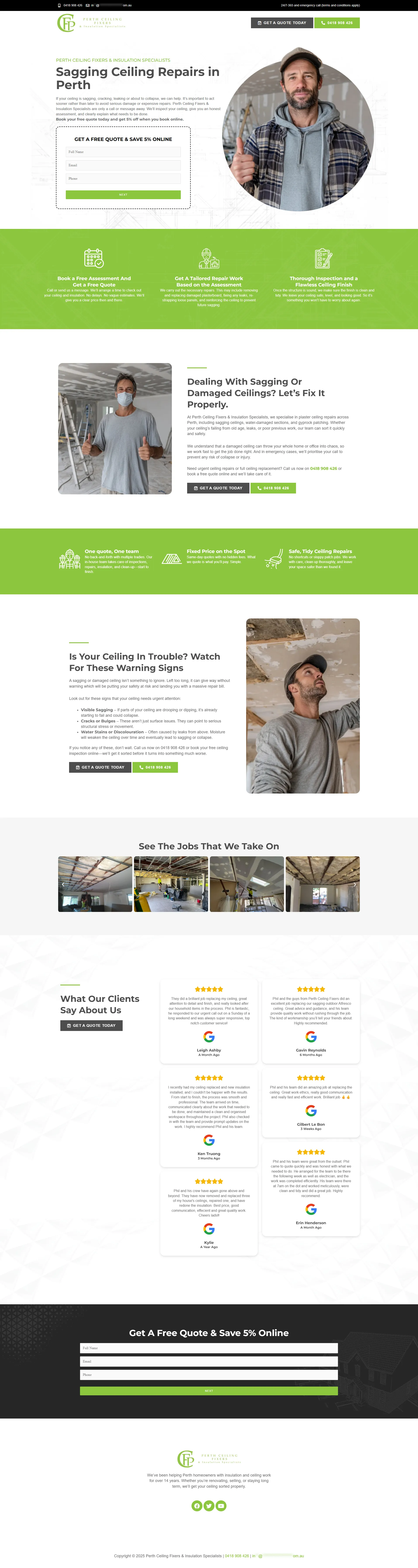 PCF landing page design